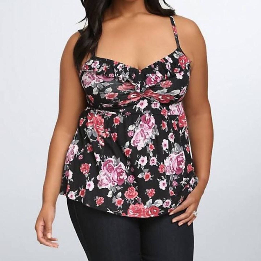 Torrid floral spaghetti strap shirt